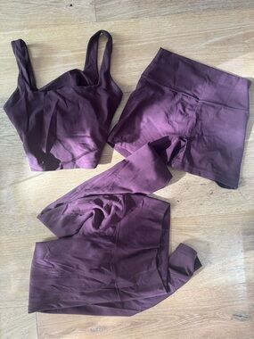 CRZ Yoga Set in Deep Plum